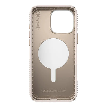 Speck Presidio2 Grip ClickLock ir MagSafe – iPhone 16 Pro Max dėklas (Bleached Bone / Heirloom Gold / Hazel Brown)
