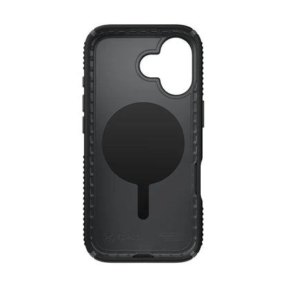 Speck Presidio2 Grip ClickLock ir MagSafe – iPhone 17 dėklas (juoda / alyvuogių pilka / balta)