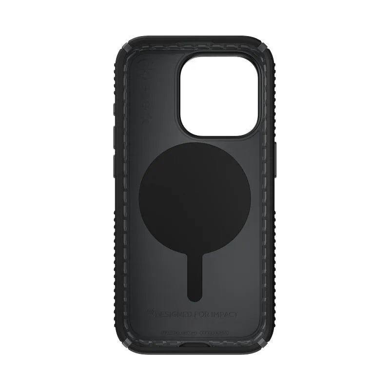 Speck Presidio2 Grip ClickLock & Magsafe – dėklas iPhone 15 Pro (juodas / plūdinės pilkos / baltos spalvos)