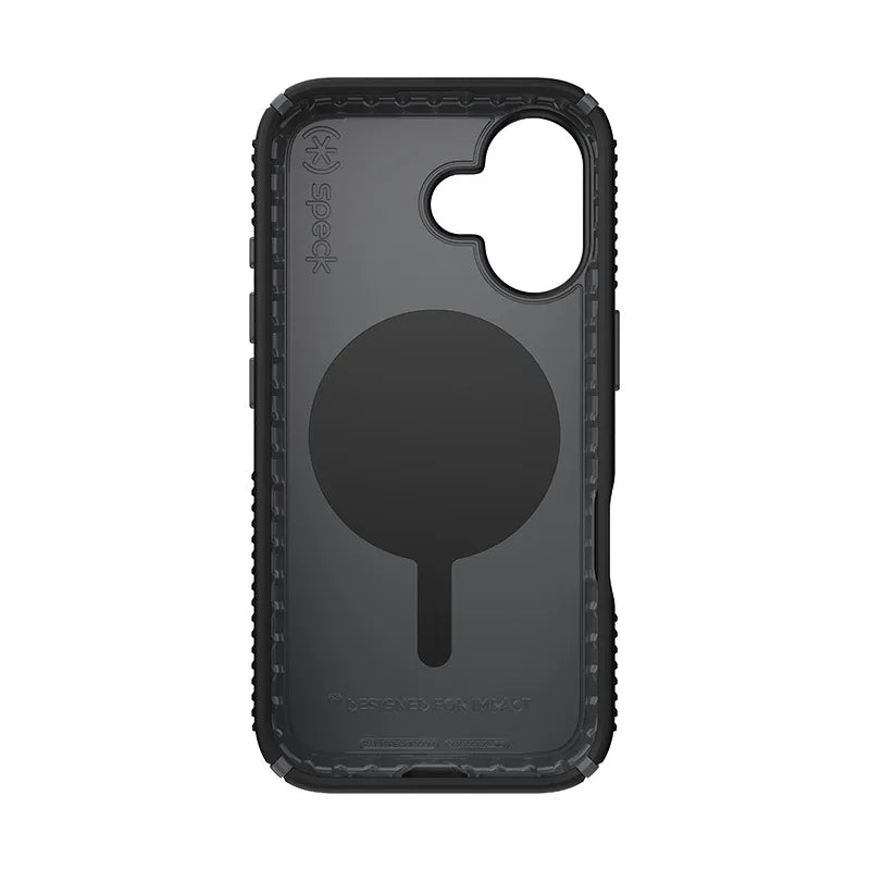 Speck Presidio2 Grip ClickLock & MagSafe - Dėklas iPhone 16 (Juoda / Skalūno pilka / Balta)