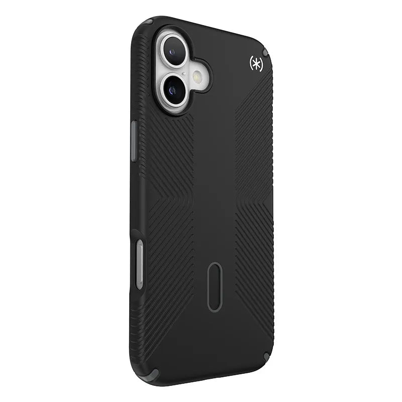 Speck Presidio2 Grip ClickLock & MagSafe – dėklas „iPhone 16 Plus“ (juodas / antracito pilkas / baltas)