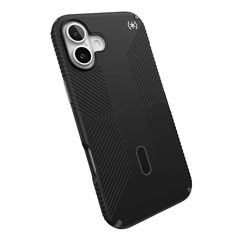 Speck Presidio2 Grip ClickLock & MagSafe – dėklas „iPhone 16 Plus“ (juodas / antracito pilkas / baltas)