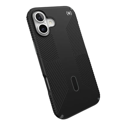 Speck Presidio2 Grip ClickLock & MagSafe – dėklas „iPhone 16 Plus“ (juodas / antracito pilkas / baltas)