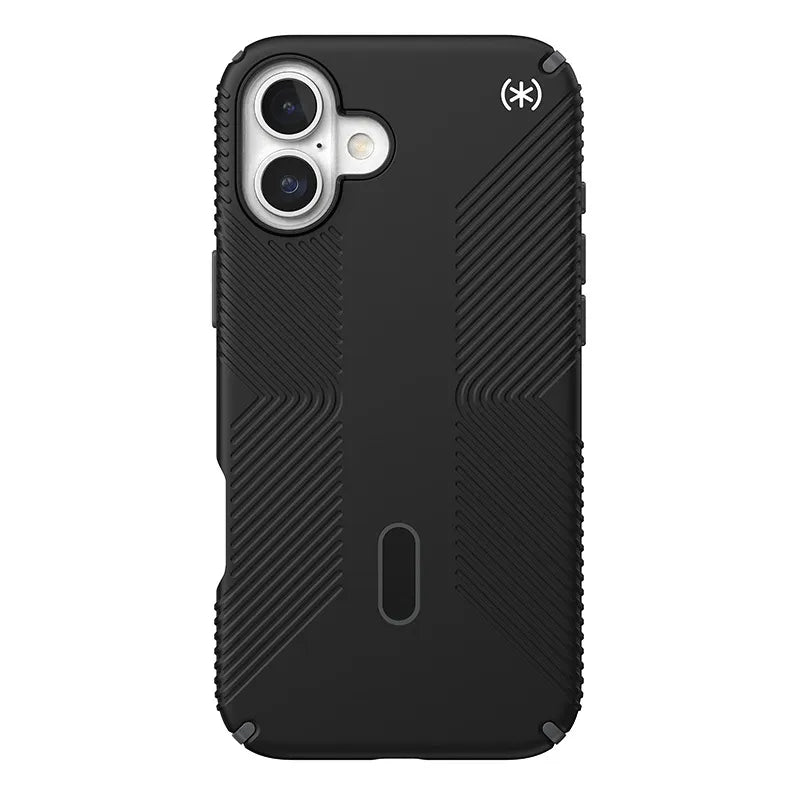 Speck Presidio2 Grip ClickLock & MagSafe – dėklas „iPhone 16 Plus“ (juodas / antracito pilkas / baltas)