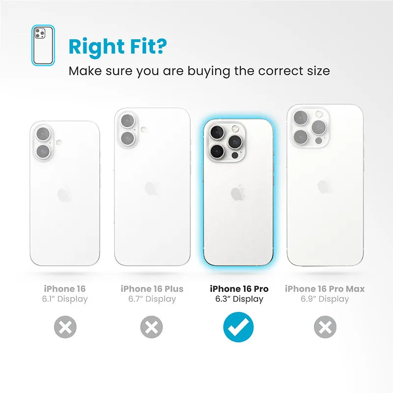 Speck Presidio2 Grip ClickLock & MagSafe - Dėklas iPhone 16 Pro (Coastal Blue / Dust Gray / White)