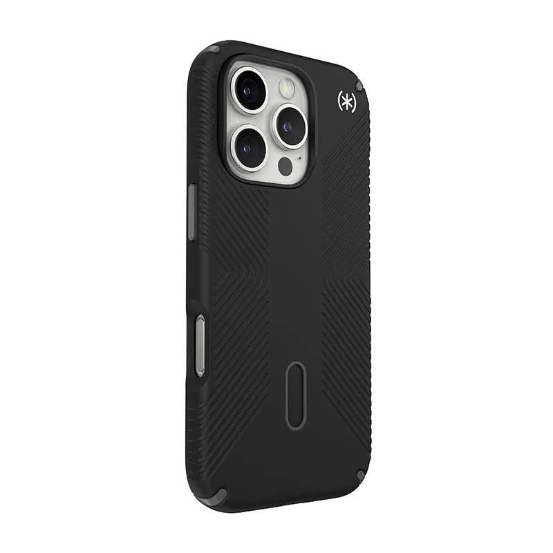 Speck Presidio2 Grip ClickLock & MagSafe - Dėklas iPhone 16 Pro (Juoda / Šiferio pilka / Balta)