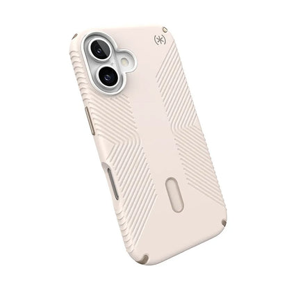 Speck Presidio2 Grip ClickLock & MagSafe - iPhone 16 dėklas (Bleached Bone / Heirloom Gold / Hazel Brown)