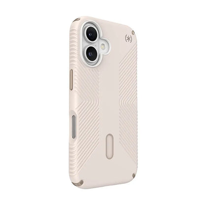 Speck Presidio2 Grip ClickLock & MagSafe - iPhone 16 dėklas (Bleached Bone / Heirloom Gold / Hazel Brown)