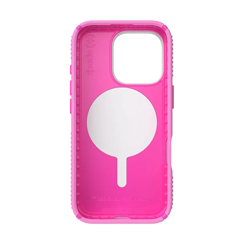 Speck Presidio2 Grip ClickLock & MagSafe – iPhone 16 Pro dėklas (True Pink / Shocking Pink / White)