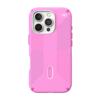 Speck Presidio2 Grip ClickLock & MagSafe – iPhone 16 Pro dėklas (True Pink / Shocking Pink / White)