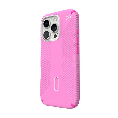 Speck Presidio2 Grip ClickLock & MagSafe – iPhone 16 Pro dėklas (True Pink / Shocking Pink / White)