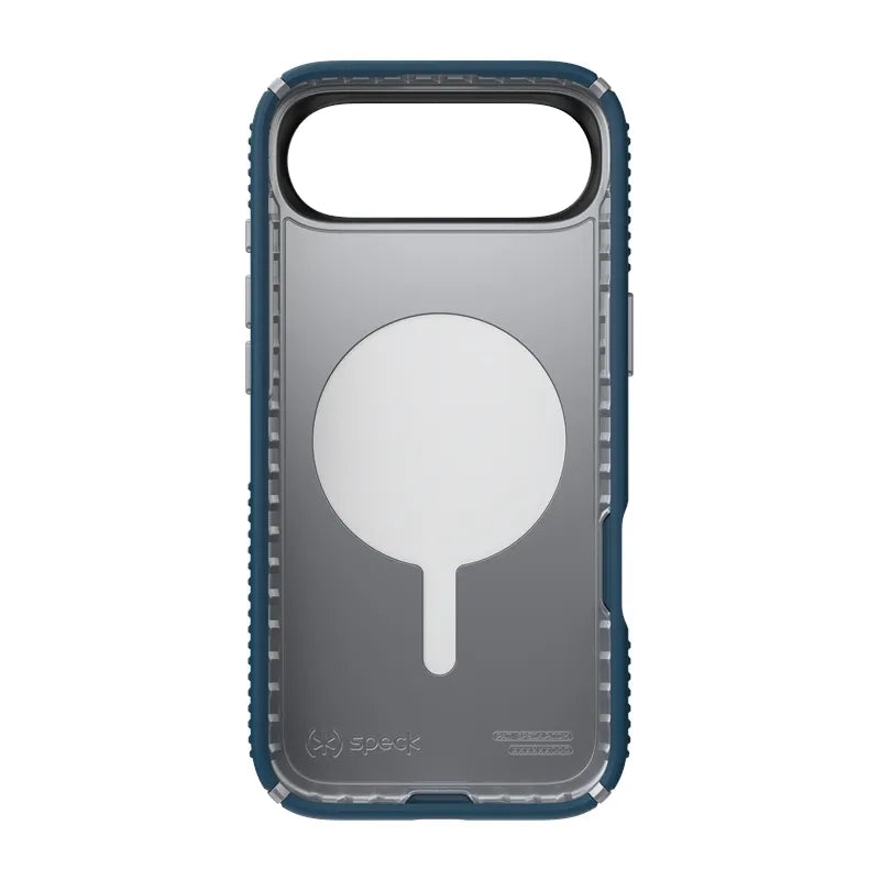 Speck Presidio2 Grip ClickLock & MagSafe - iPhone Air dėklas (Deep Sea / Silver Metallic / Spell Blue)