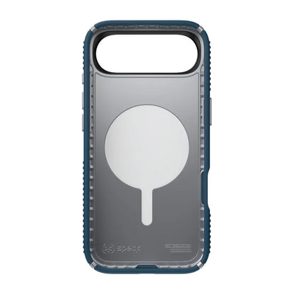 Speck Presidio2 Grip ClickLock & MagSafe - iPhone Air dėklas (Deep Sea / Silver Metallic / Spell Blue)