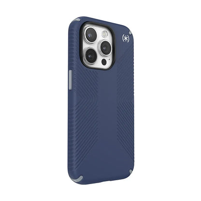 Speck Presidio2 Grip – Dėklas iPhone 15 Pro (Coastal Blue / Dust Gray / White)
