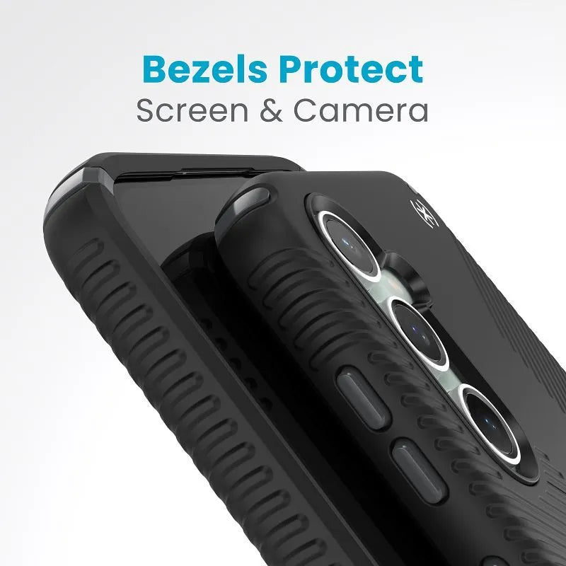 Speck Presidio2 Grip - dėklas Samsung Galaxy S23 FE (juoda/juoda/balta)