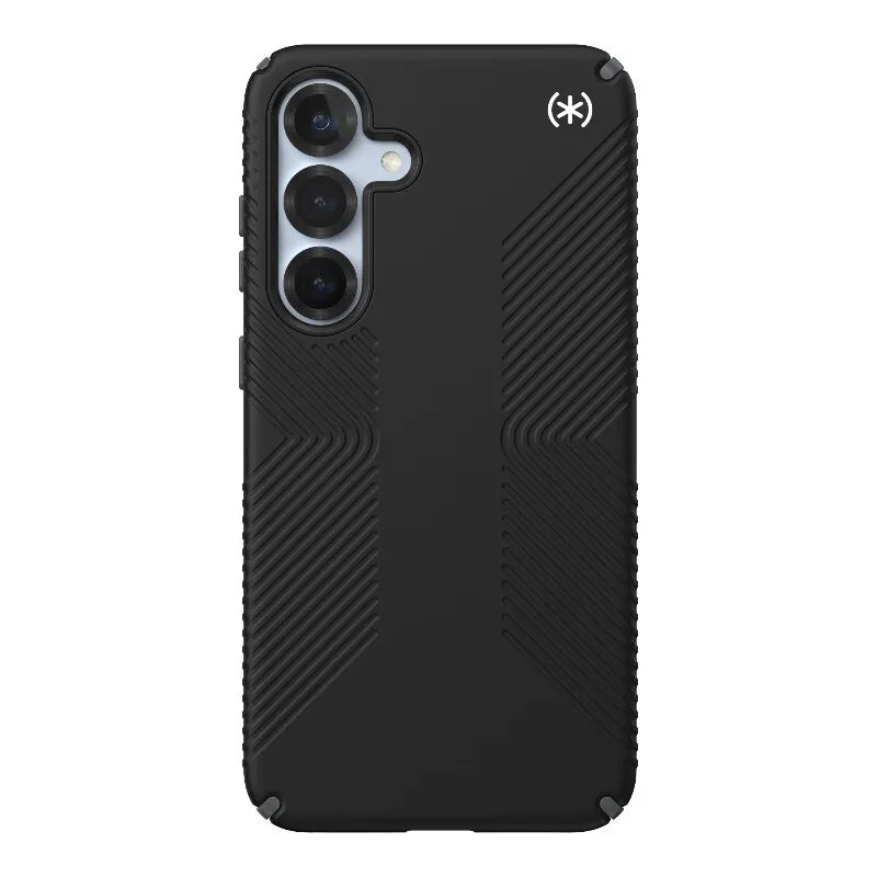 Speck Presidio2 Grip – dėklas, skirtas Samsung Galaxy S25+ / 24+ (juodas/slate pilkas/baltas)