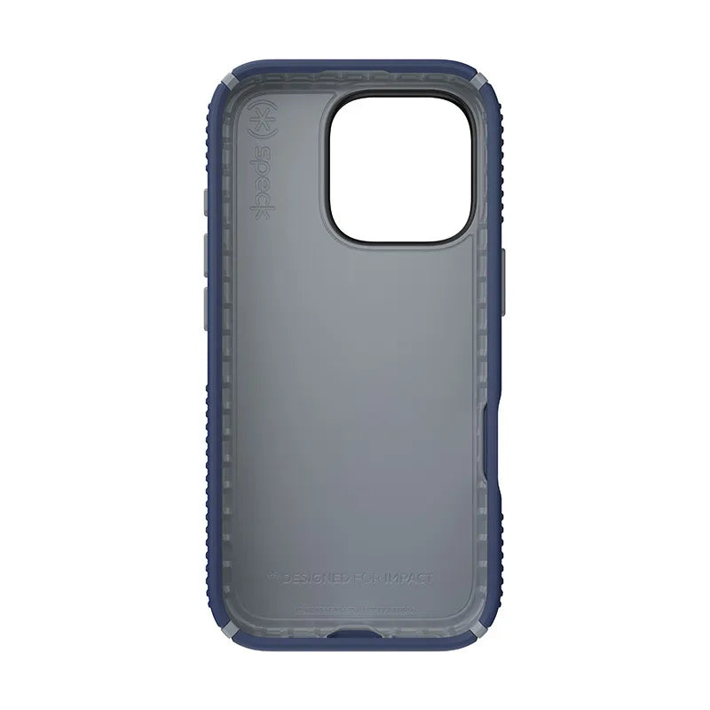 Speck Presidio2 Grip – „iPhone 16 Pro“ dėklas (Coastal Blue / Dust Gray / White)