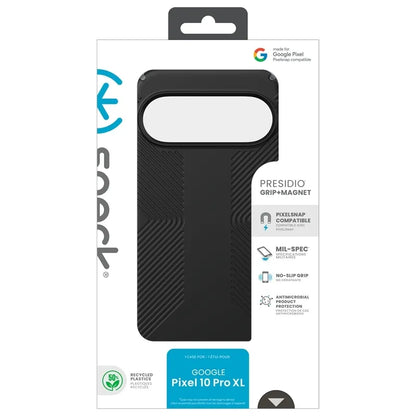 Speck Presidio2 Grip Magnet dėklas Google Pixel 10 Pro XL (Juoda/Skalūno Pilka)