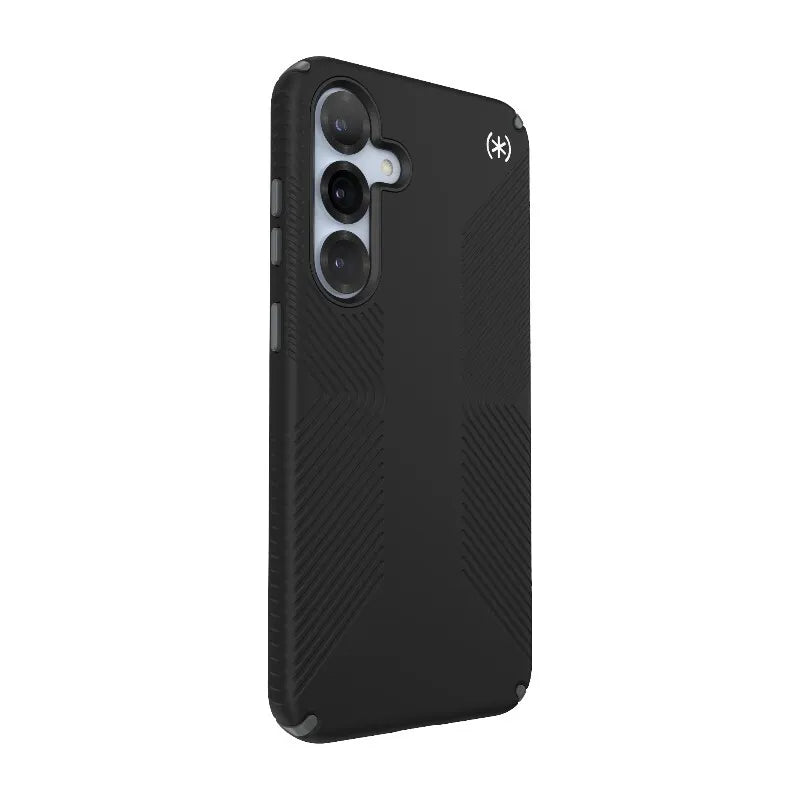 Speck Presidio2 Grip Magnet - Samsung Galaxy S25+ / 24+ MagSafe dėklas (Juoda/Skalbinių Pilka/Balta)