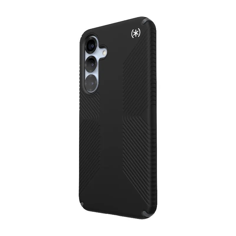 Speck Presidio2 Grip Magnet - Samsung Galaxy S25+ / 24+ MagSafe dėklas (Juoda/Skalbinių Pilka/Balta)