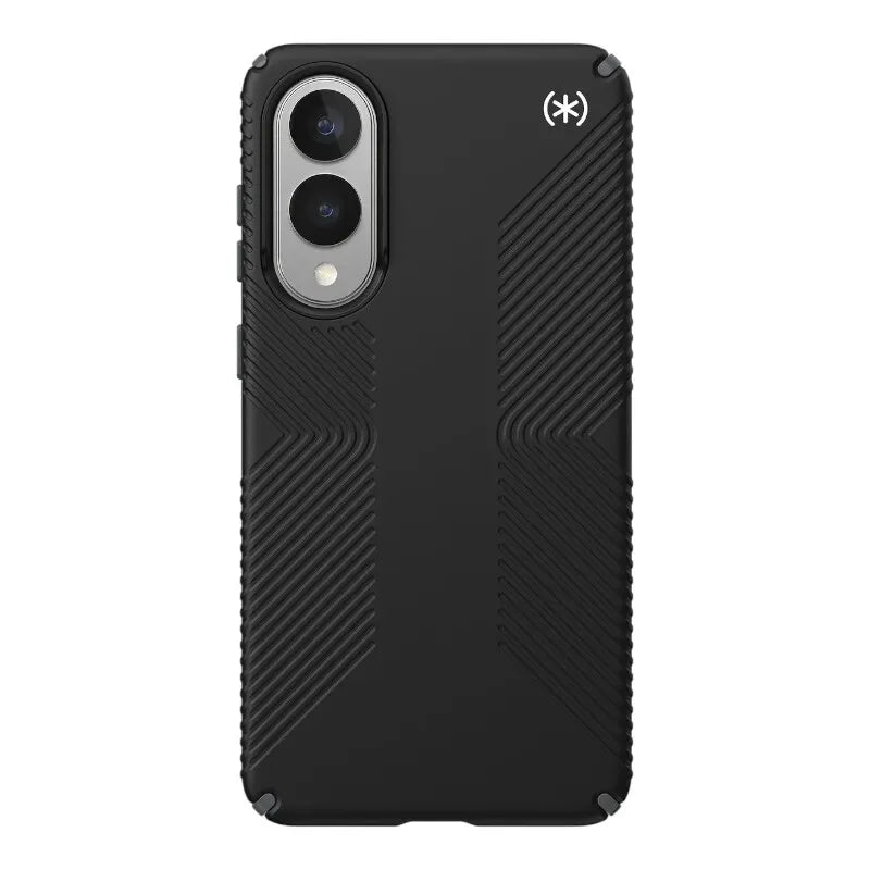 Speck Presidio2 Grip Magnet - Samsung Galaxy S25 Edge dėklas su MagSafe (juodas/šiferio pilkumas/baltas)