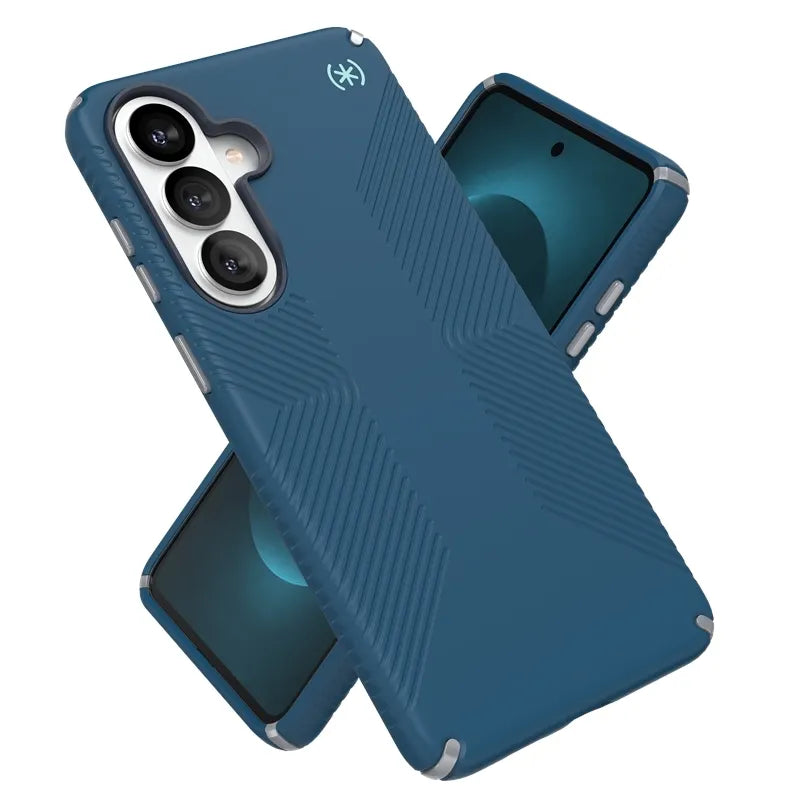 Speck Presidio2 Grip Magnet - Samsung Galaxy S26+ MagSafe dėklas (Deep Sea/Silver Metallic/Spell Blue)