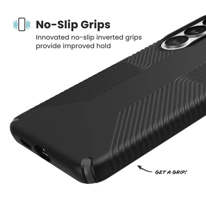 Speck Presidio2 Grip Magnet - Samsung Galaxy S26+ MagSafe dėklas (Juoda/Slate Gray/Balta)