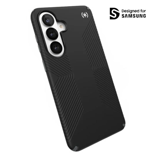 Speck Presidio2 Grip Magnet - Samsung Galaxy S26+ MagSafe dėklas (Juoda/Slate Gray/Balta)