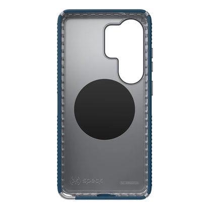 Speck Presidio2 Grip Magnet – „Samsung Galaxy S26 Ultra“ dėklas su MagSafe (tamsiai mėlynos/sidabrinės metalinės/sudrumstos mėlynos spalvos)