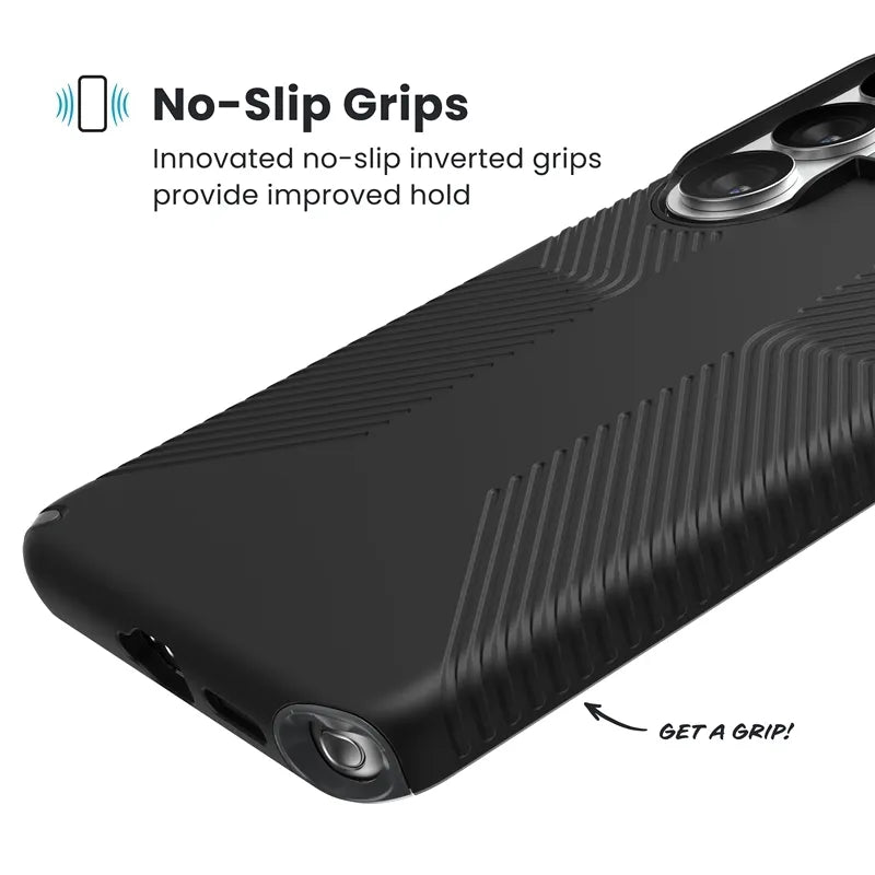 Speck Presidio2 Grip Magnet - Samsung Galaxy S26 Ultra MagSafe dėklas (juodas/skalūno pilkumo/baltas)