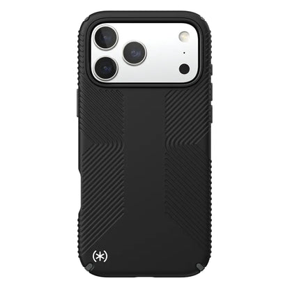 Speck Presidio2 Grip MagSafe - dėklas iPhone 17 Pro Max (juoda / pilka / balta)
