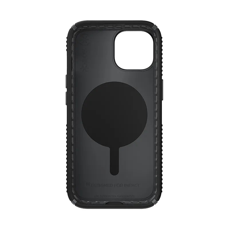 Speck Presidio2 Grip Magsafe - dėklas iPhone 17e / 16e / 15 / 14 / 13 (juodas / akmens pilkumo / baltas)