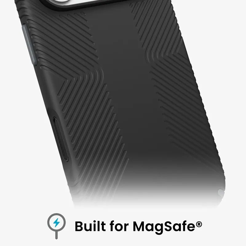 Speck Presidio2 Grip MagSafe – dėklas, skirtas iPhone 18 Pro / 17 Pro (juodas)