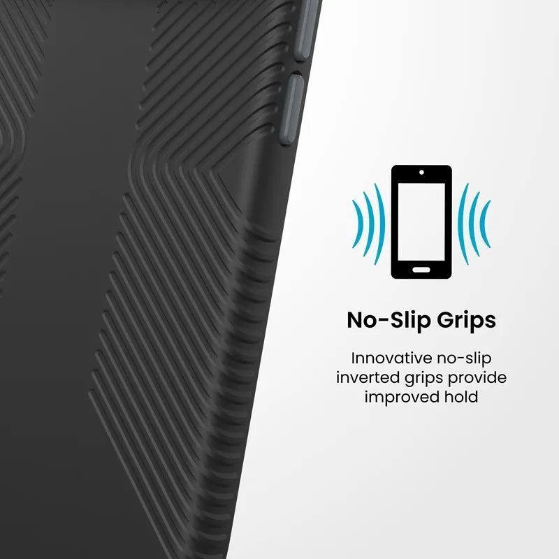 Speck Presidio2 Grip MagSafe – dėklas, skirtas iPhone 18 Pro / 17 Pro (juodas)