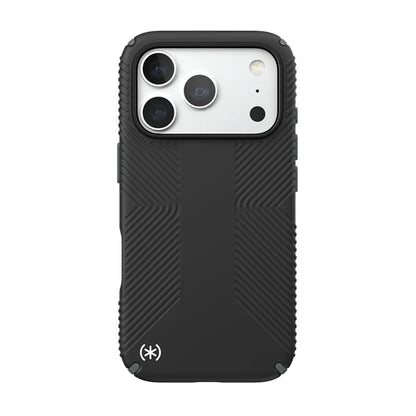 Speck Presidio2 Grip MagSafe – dėklas, skirtas iPhone 18 Pro / 17 Pro (juodas)