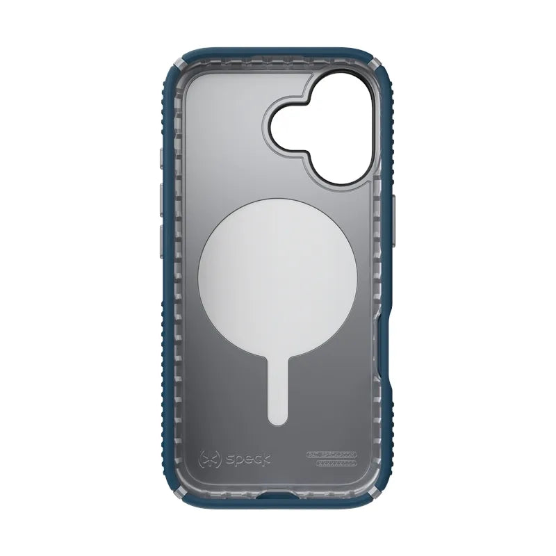 Speck Presidio2 Grip MagSafe - Dėklas telefonui iPhone 17 (Deep Sea/Silver Metallic)