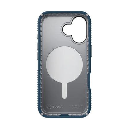 Speck Presidio2 Grip MagSafe - Dėklas telefonui iPhone 17 (Deep Sea/Silver Metallic)