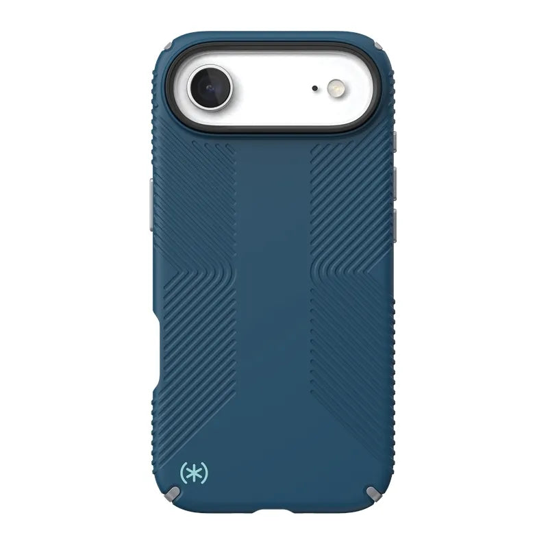 Speck Presidio2 Grip MagSafe – iPhone dėklas (Deep Sea / Silver Metallic / Spell Blue)