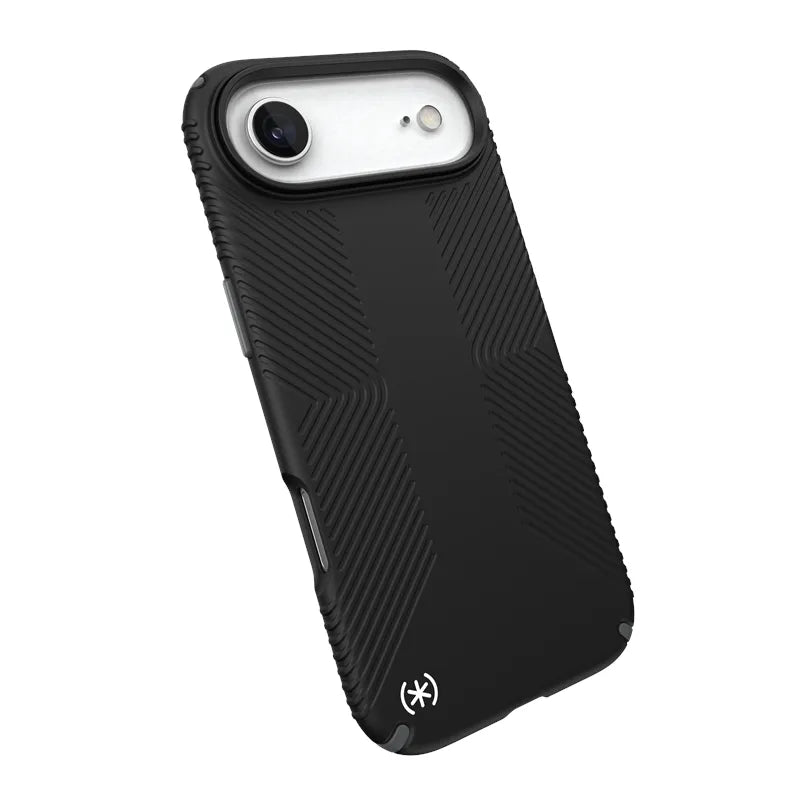 Speck Presidio2 Grip MagSafe - iPhone dėklas (juoda / slyvio pilka / balta)
