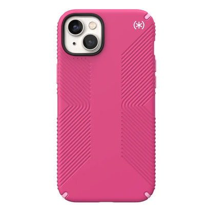 Speck Presidio2 Grip MagSafe – neslystantis „iPhone 14 Plus“ dėklas (Digitalpink / Blossompink / White)
