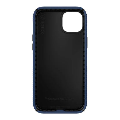 Speck Presidio2 Grip – neslystantis iPhone 15 Plus / 14 Plus dėklas (Coastal Blue / Black / White)