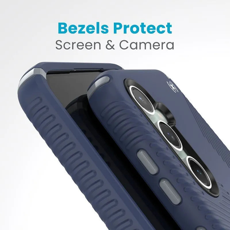 Speck Presidio2 Grip - Samsung Galaxy S23 FE dėklas (Coastal Blue/Black/White)