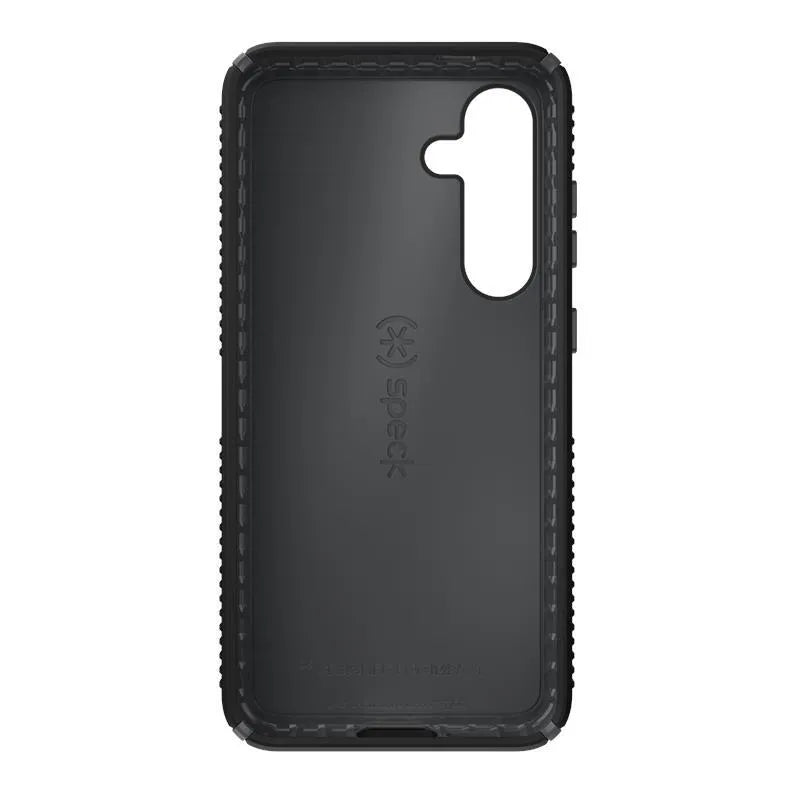 Speck Presidio2 Grip – Samsung Galaxy S24 FE dėklas (juoda/plieninė pilka/balta)