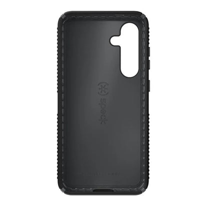Speck Presidio2 Grip – Samsung Galaxy S24 FE dėklas (juoda/plieninė pilka/balta)