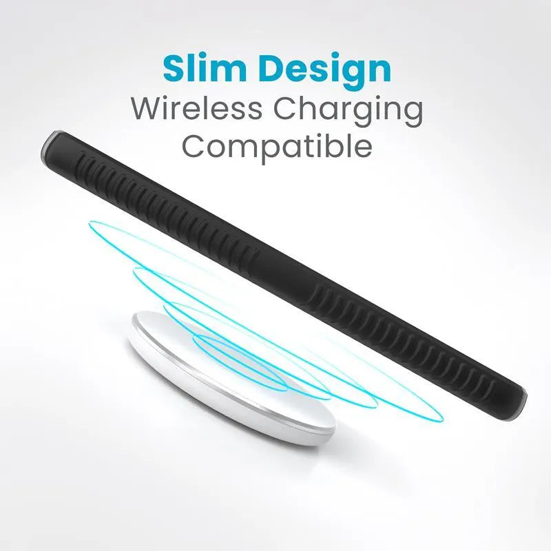 Speck Presidio2 Grip – Samsung Galaxy S24 FE dėklas (juoda/plieninė pilka/balta)