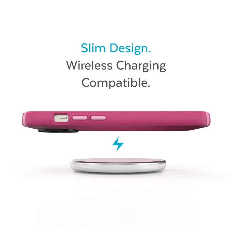 Speck Presidio2 Pro – Antibakterinis dėklas iPhone 15 Plus / 14 Plus (Digital Pink / Blossom Pink / White)
