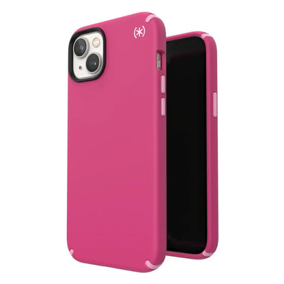 Speck Presidio2 Pro – Antibakterinis dėklas iPhone 15 Plus / 14 Plus (Digital Pink / Blossom Pink / White)