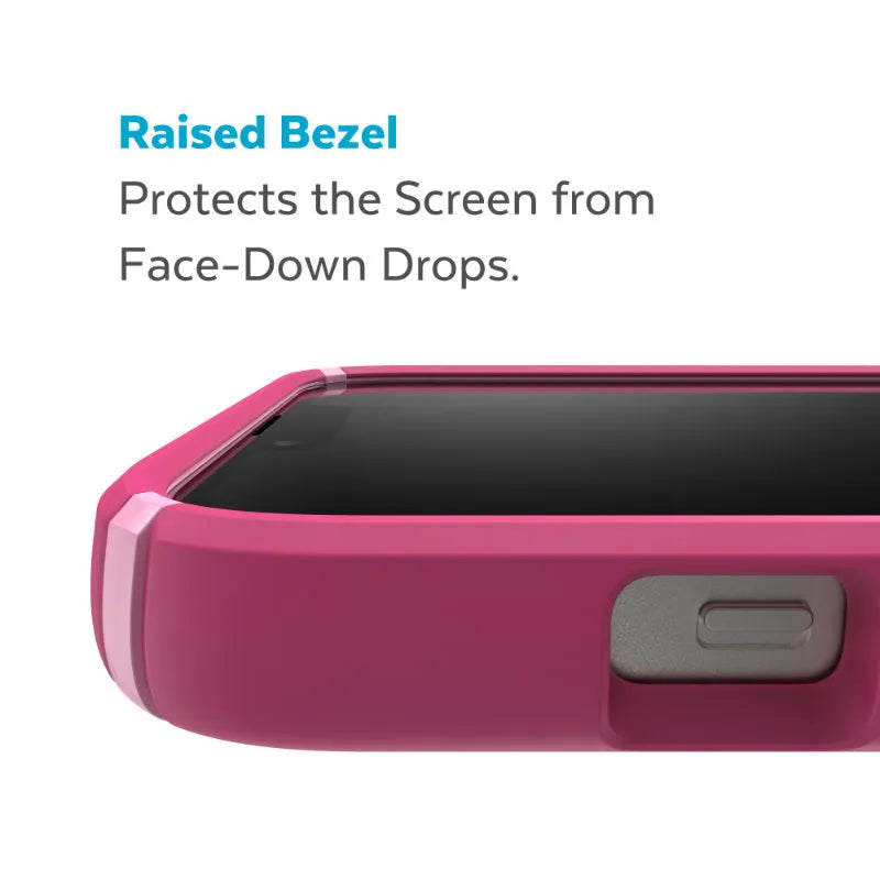 Speck Presidio2 Pro – Antibakterinis dėklas iPhone 15 Plus / 14 Plus (Digital Pink / Blossom Pink / White)