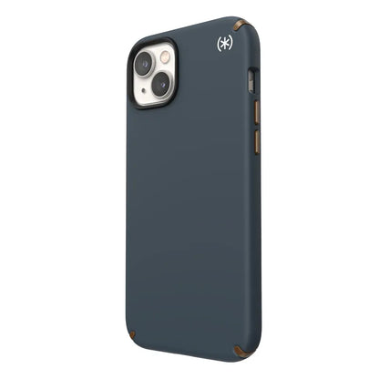 Speck Presidio2 Pro – Antibakterinis dėklas telefonui iPhone 15 Plus / 14 Plus (anglies / vėsios bronzos / skalūno spalvos)