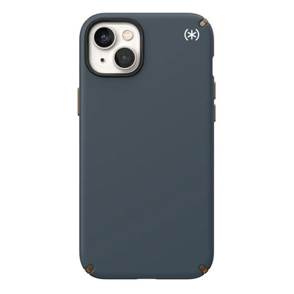 Speck Presidio2 Pro – Antibakterinis dėklas telefonui iPhone 15 Plus / 14 Plus (anglies / vėsios bronzos / skalūno spalvos)